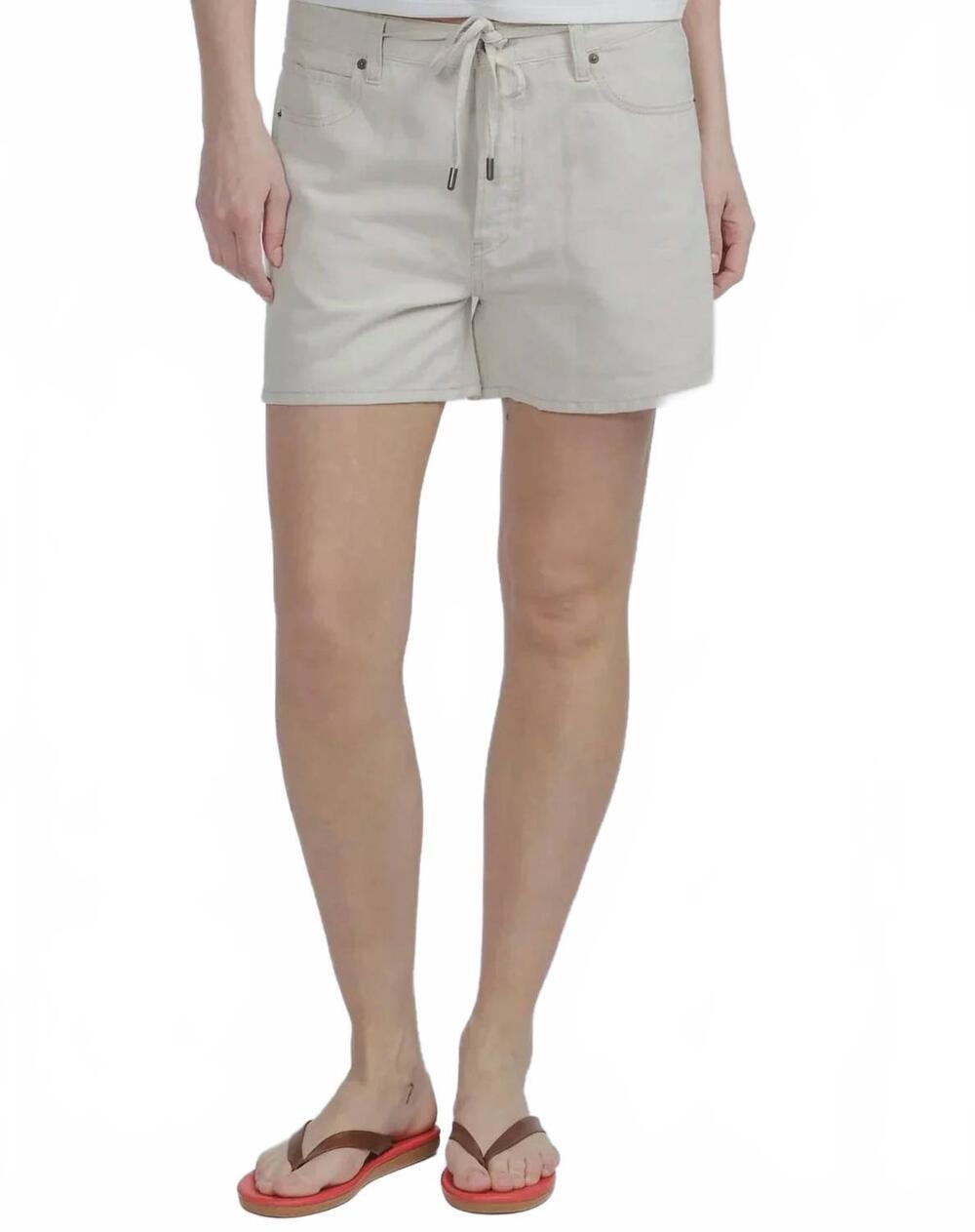 NEW FRAME off duty long hang shorts in natural